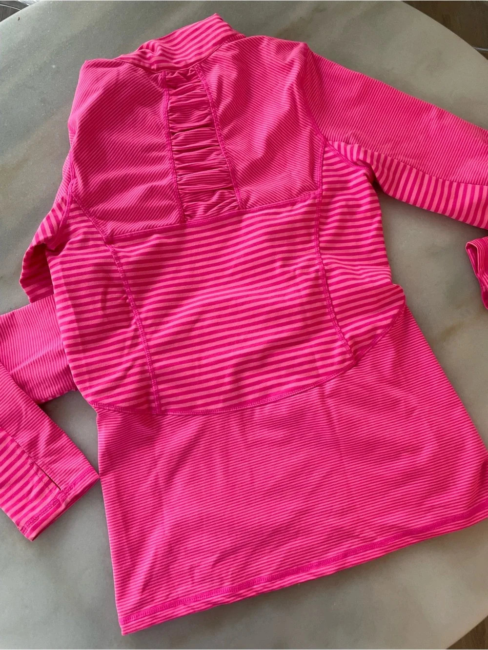 Kyodan Hot Pink Striped Half-Zip Pullover size XS